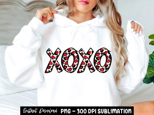 XoXo Valentines Sublimation Design PNG SVG She Shed Craft Store 