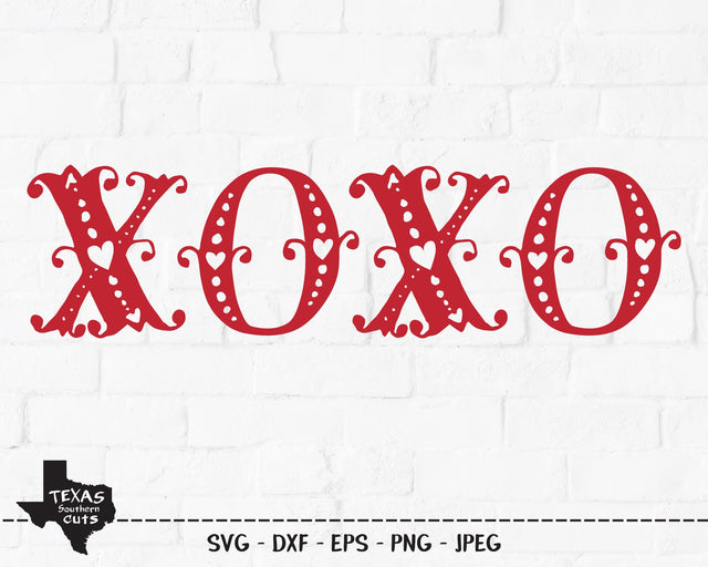 XoXo | Valentines SVG SVG Texas Southern Cuts 