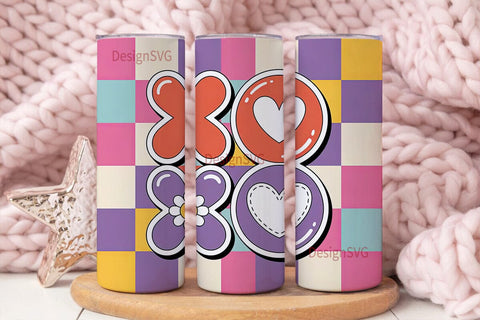 XOXO Valentines Tumbler Wrap Sublimation DesignSVG 