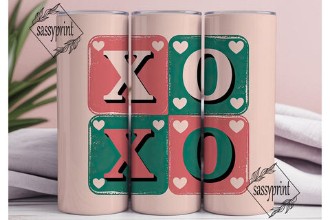 XOXO Valentine's Tumbler Wrap Sublimation sassyprint 