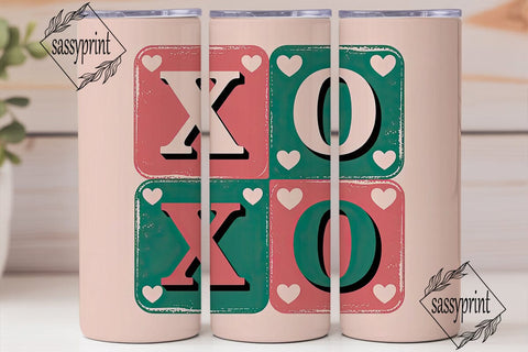 XOXO Valentine's Tumbler Wrap Sublimation sassyprint 
