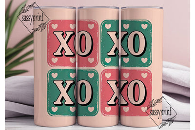 XOXO Valentine's Tumbler Wrap Sublimation sassyprint 