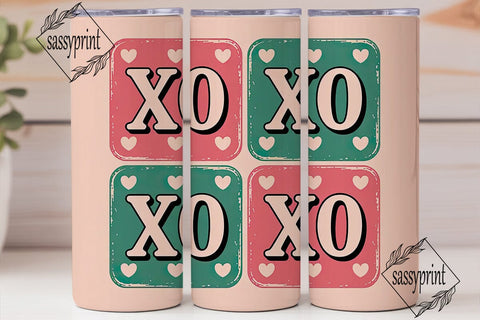 XOXO Valentine's Tumbler Wrap Sublimation sassyprint 