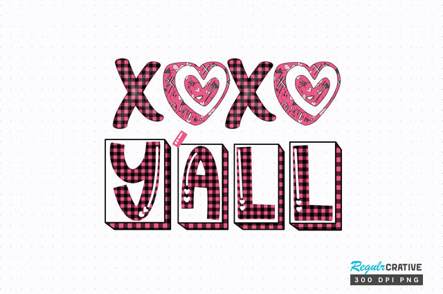 Xoxo y'all png design Sublimation Regulrcrative 