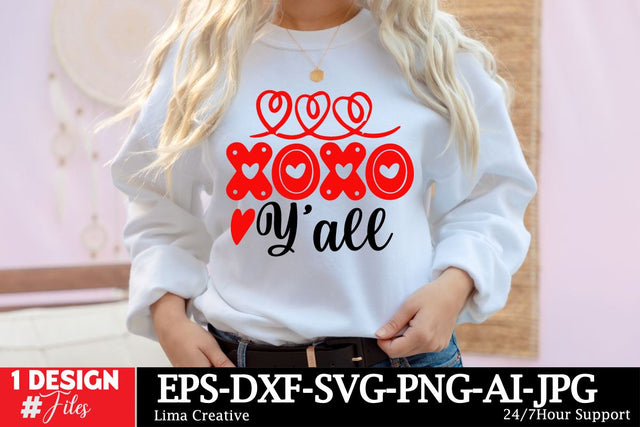 Xoxo Y'all SVG Cut File,Valentine's Day Sublimation,Valentine's Day T-shirt DEsign,Happy Valentine's Day, VAlentine's Day SVG BUndle ,Valentine's Day Sublimation Bundle, SVG Insomnia Std 