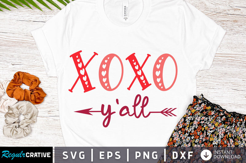 Xoxo y'all SVG Design SVG Regulrcrative 