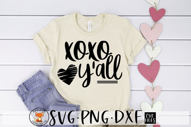 XOXO Y'all SVG | Valentine's Day SVG SVG RedFoxDesignsUS 