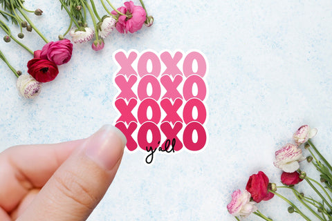 Xoxo Y'all - Valentine's Day Stickers Sublimation CraftLabSVG 