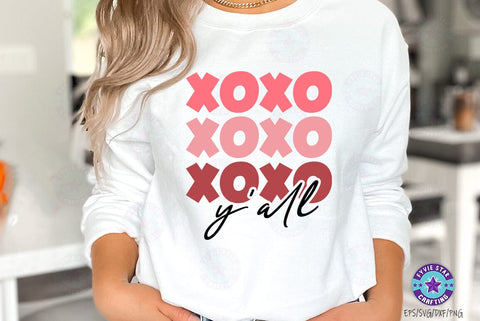 XOXO y'all, Valentine's T-shirt, valentine's SVG, Valentine Quote Svg Design SVG FiveStarCrafting 