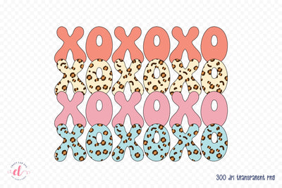 Xoxoxo PNG - Retro Valentine Sublimation Sublimation CraftLabSVG 