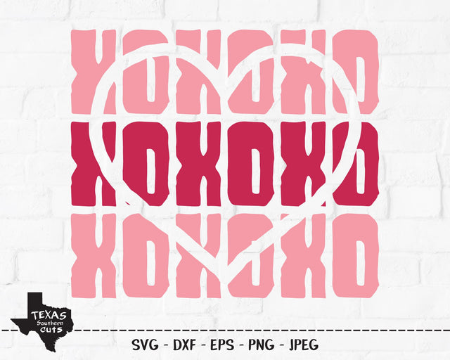 XoXoXo | Valentines SVG SVG Texas Southern Cuts 