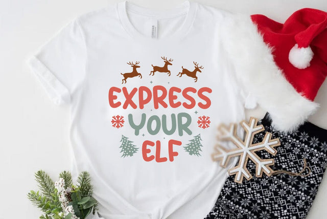 Xpress you Elf, Retro Christmas Svg, Christmas shirt design, Christmas Mega bundle, Christmas Retro Svg, Vintage Christmas Svg, Retro Xmas png sublimation SVG FiveStarCrafting 
