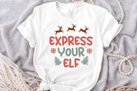 Xpress you Elf, Retro Christmas Svg, Christmas shirt design, Christmas Mega bundle, Christmas Retro Svg, Vintage Christmas Svg, Retro Xmas png sublimation SVG FiveStarCrafting 