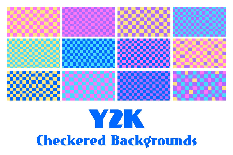 Y2K Checkered Backgrounds Chessboard & Checkerboard Digital Pattern Rin Green 