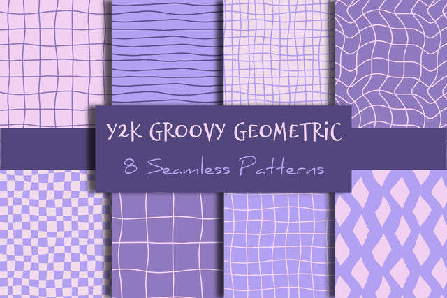 Y2k Groovy Geometric Seamless Patterns Digital Pattern Rin Green 