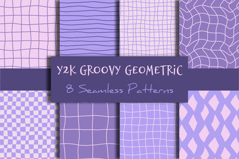 Y2k Groovy Geometric Seamless Patterns Digital Pattern Rin Green 