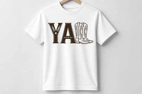 Yall Cowboy Boots PNG | Western Typography Digital Download SVG BillahCrafts 