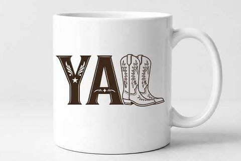 Yall Cowboy Boots PNG | Western Typography Digital Download SVG BillahCrafts 
