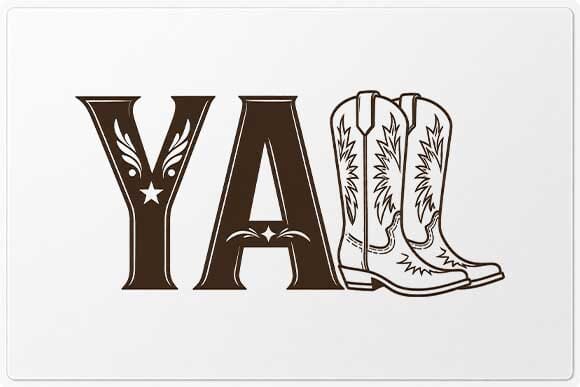 Yall Cowboy Boots PNG | Western Typography Digital Download SVG BillahCrafts 