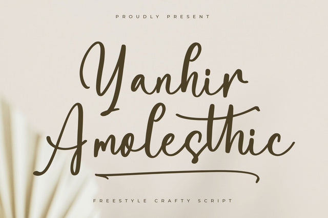 Yanhir Amolesthic - Freestyle Crafty Script Font Letterena Studios 