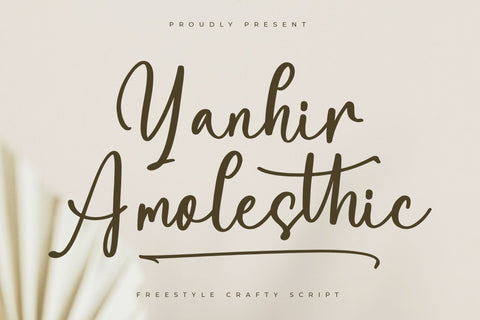 Yanhir Amolesthic - Freestyle Crafty Script Font Letterena Studios 