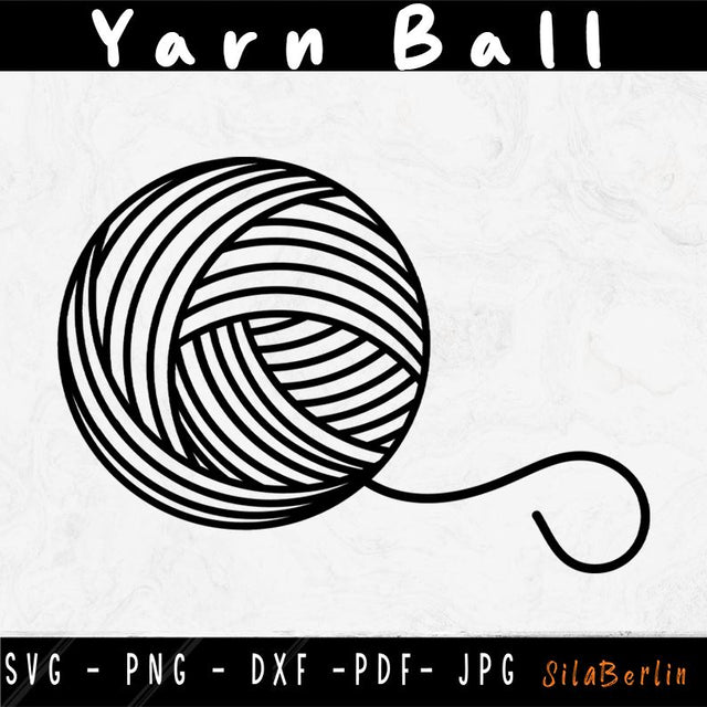 Yarn Ball Svg, Yarn Svg, Ball Outline Svg Png, Knitting Clipart Image, Yarn Outline Svg, Crafting Icon, Crochet SVG, SVG Files for Cricut SVG SilaBerlin 
