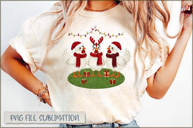Yarn Crochet Chicken Christmas PNG Sublimation Shetara Begum 