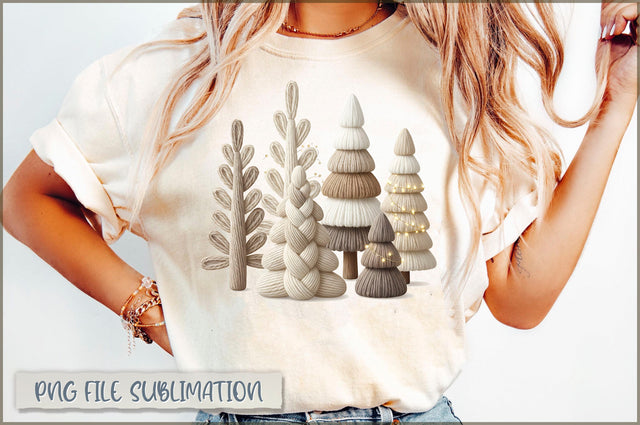 Yarn Faux Merry and Bright PNG, Christmas Tree Sublimation Shetara Begum 