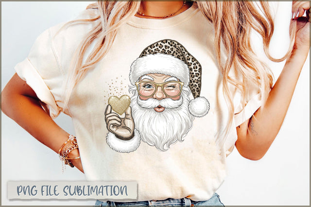 Yarn Leopard Santa Claus PNG Sublimation Shetara Begum 
