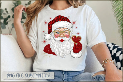 Yarn Leopard Santa Claus PNG Sublimation Shetara Begum 