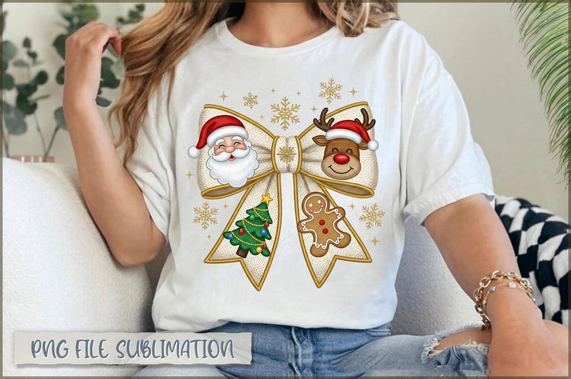 Yarn Santa Reindeer Tree Nutcracker PNG Sublimation Shetara Begum 