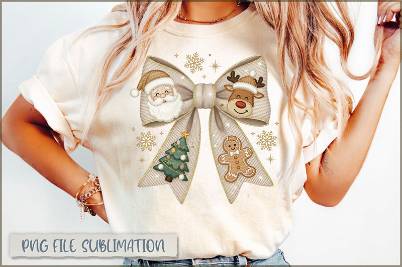 Yarn Santa Reindeer Tree Nutcracker PNG Sublimation Shetara Begum 