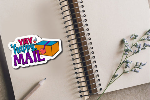Yay happy mail Sticker Design Sublimation Regulrcrative 