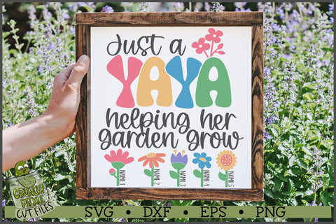 Yaya Helping Her Garden Grow SVG File SVG Crunchy Pickle 