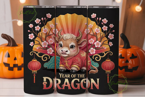 Year of the Ox Tumbler Wrap Sublimation PixelChick 