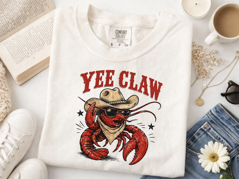 Yee Claw Western Beach Png, Lobster Cowboy Png SVG DesignDestine 