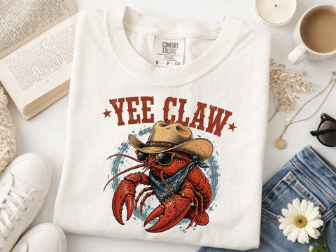 Yee Claw Western Beach Png, Lobster Cowboy Png SVG DesignDestine 