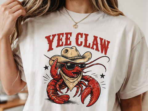 Yee Claw Western Beach Png, Lobster Cowboy Png SVG DesignDestine 