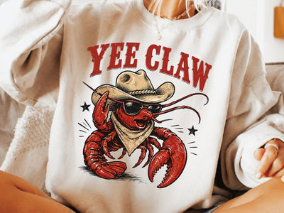 Yee Claw Western Beach Png, Lobster Cowboy Png SVG DesignDestine 