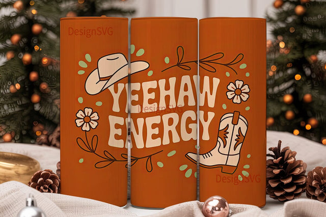 Yeehaw Energy 20oz Tumbler Wrap Sublimation DesignSVG 
