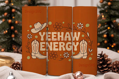 Yeehaw Energy 20oz Tumbler Wrap Sublimation DesignSVG 