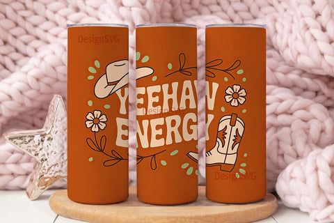 Yeehaw Energy 20oz Tumbler Wrap Sublimation DesignSVG 