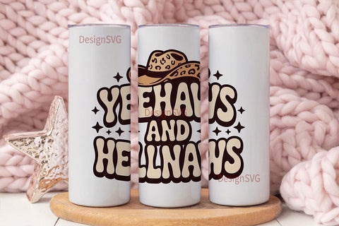 Yeehaw & Hellnaw 20oz Tumbler Wrap Sublimation DesignSVG 
