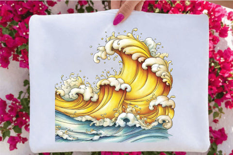Yellow Beach Vacation Clipart Bundle. Sublimation SVGArt 