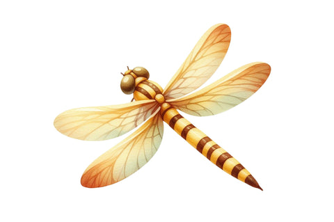 Yellow dragonfly Summer Clipart Sublimation SVGista 