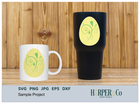 Yellow Easter Egg SVG PNG Cut EPS File SVG HarperNCo 