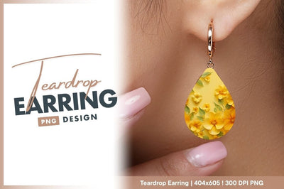 Yellow Floral Arrangement with Green Leaves on Yellow Background Sublimation Regulrcrative 