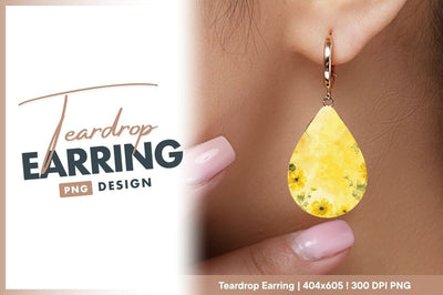 Yellow floral watercolor background with teardrop space Sublimation Regulrcrative 
