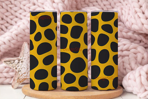 Yellow Giraffe Print 20oz Tumbler Wrap Sublimation DesignSVG 