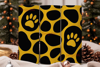 Yellow Giraffe Print 20oz Tumbler Wrap Sublimation DesignSVG 